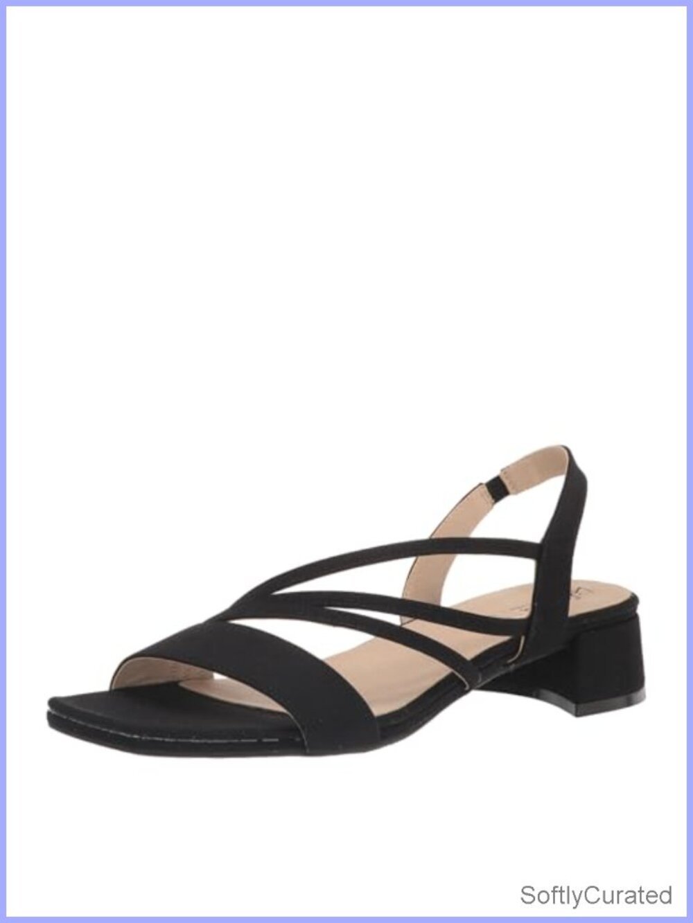 Women's Strappy Block Heel Dress Sandals Square Toe Slingback